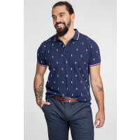 Granatowe polo w białe żagle PLGS000109
