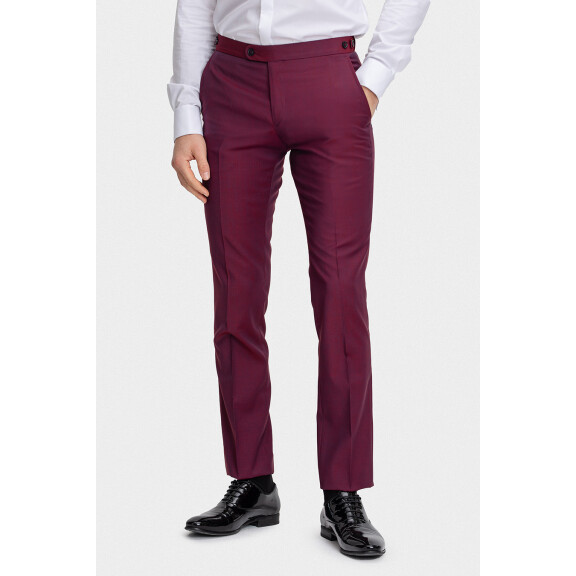 Bordowe eleganckie spodnie GDAS900123