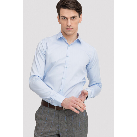 Błękitna koszula gładka KDNRQ01346