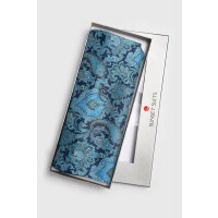 Niebieski szal we wzór paisley 01005Q70PEA