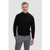 Dzianinowy czarny sweter z bawełny 01018B90RSA