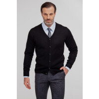 Wełniany czarny cardigan męski 01031A90CSA