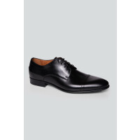 Czarne buty ze skóry naturalnej BUCNQ00127