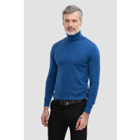 Niebieski bawełniany golf 01014B70GSA