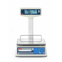 Obchodní váha LCD s ramenem a certifikací, řada EGE, 15 kg, TEM, 325x377x(H)394mm