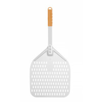 Lopatka na pizzu s perforací a krátkou rukojetí, čtvercová, HENDI, 300x660mm