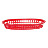 Košík na pečivo oválný, HENDI, Červená, 6 ks, 275x175x(H)38mm