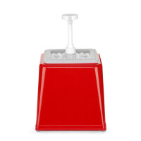 Zásobník na omáčky s pumpičkou, HENDI, 2,5L, Červená, 230x210x(H)327mm