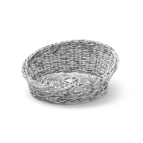 Šikmý kulatý koš, HENDI, Světle šedá, ⌀310x(H)120mm