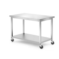 Mobilní stůl, s policí – přišroubovaný, HENDI, Kitchen Line, 1200x600x(H)850mm