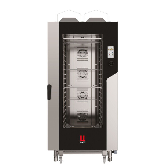 Konvektomat Millennial Touch Screen Gastro s automatickým mycím systémem, 20x GN 1/1 - ovládaná elektronicky, plynová, Tecnoeka, 230V/1450W, 30000kW, 