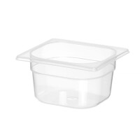 Kontejner GN 1/6 polypropylen, HENDI, Profi Line, GN 1/6, 1,6L, Průhledná, 176x162x(H)100mm