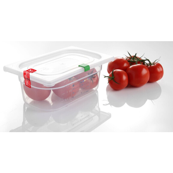 Samolepící jednorázová páska zajišťující balení a gastronádoby - sada 2 rolí, HENDI, 250 ks, 25x75mm