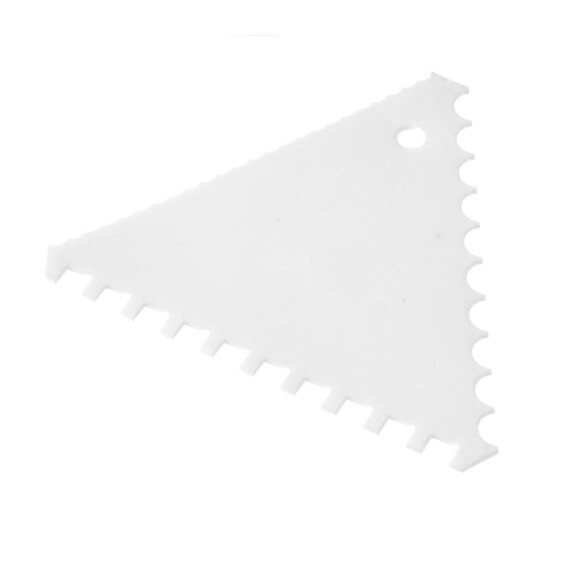 Stěrka na těsto, trojúhelníkový hřeben - sada 6 kusů, HENDI, velké zuby, 6 ks, 110x110x(H)mm