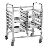 Dvojitý vozík pro přepravu kontejnerů 12×GN 1/1, HENDI, 810x610x(H)960mm