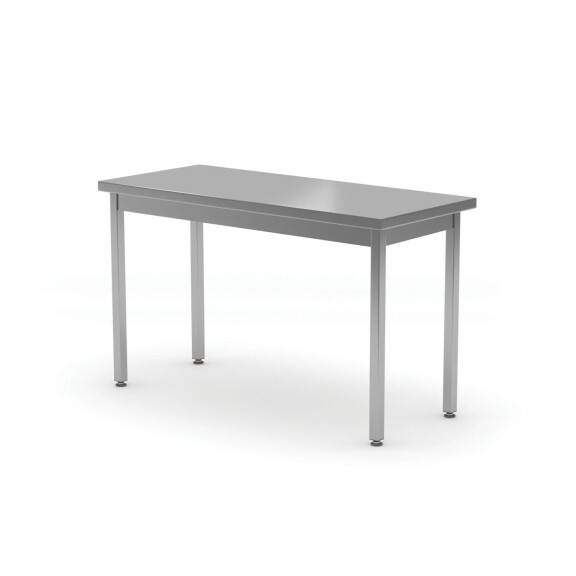 Centrální stůl bez police – přišroubovaný, hloubka 600 mm, HENDI, Kitchen Line, 1000x600x(H)850mm