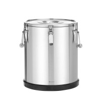 Termoska z nerezové oceli pro přepravu potravin, HENDI, Kitchen Line, 36L, Stříbrná, ø380x(H)455mm