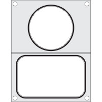 Těsnicí matrice pro těsnicí stroj , HENDI, 2 nádoby: 1x 178x113 mm + 1x ø115 mm