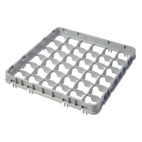 Nástavec koše half drop 500x500 mm šedý, model E2, Cambro, počet přihrádek: 36 (6x6), rozměr přihrádky: 73x73 mm, Světle šedá, 499x499x(H)51mm