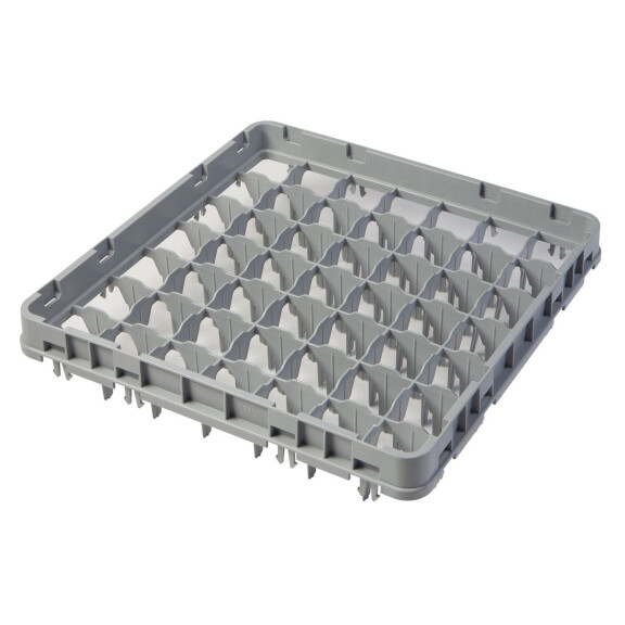 Nástavec koše full drop 500x500 mm šedý, model E1, Cambro, počet přihrádek: 49 (7x7), rozměr přihrádky: 62x62 mm, Světle šedá, 499x499x(H)51mm