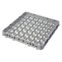 Nástavec koše half drop 500x500 mm šedý, model E2, Cambro, počet přihrádek: 49 (7x7), rozměr přihrádky: 62x62 mm, Světle šedá, 499x499x(H)51mm
