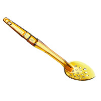 Camtensils žáruvzdorná lžíce na potraviny jantarová, Cambro, perforovaná, 330x74x(H)24mm