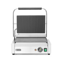Kontaktní gril "Panini", HENDI, vroubkovaná horní část, hladká spodní část, 230V/2200W, 430x370x(H)514mm