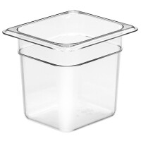 Nádoba Camwear GN 1/6 z polykarbonátu, Cambro, GN 1/6, 2,2L, Průhledná, 162x176x(H)150mm