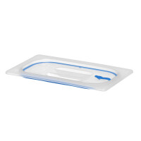 Víko pro nádoby GN z polypropylenu s těsněním, HENDI, GN 1/4, Průhledná, 265x162mm