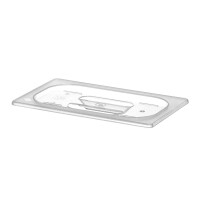 Víko pro polykarbonátové nádoby GN, HENDI, GN 1/4, Průhledná, 265x162mm