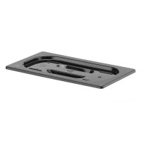 Víko z černého polykarbonátu pro nádoby GN, HENDI, GN 1/4, Černá, 265x162mm