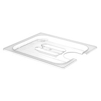Víko pro polykarbonátové GN nádoby s výřezem pro sous-vide cirkulátor, HENDI, GN 1/2, Průhledná, 265x325mm