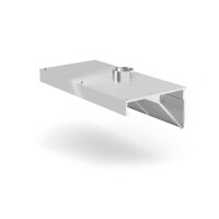 Nástěnná digestoř, úhlová, HENDI, Profi Line, s LED osvětlením, 1000x700x(H)450mm