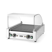 Skleněný kryt pro ohřívač párků, HENDI, do grilu s 14 válečkami s kódem 268735, 470x591x(H)250mm