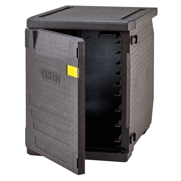Termoizolační box Cam GoBox s předním plněním, 600x400 mm, s nastavitelnými drážkami, Cambro, 155 l, s nastavitelnými drážkami, 155L, Černá, 770x540x(