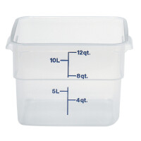 Transparentní polypropylenová nádoba na potraviny CamSquare, Cambro, 11,4 l, 11,4L, Průhledná, 256x310x(H)210mm