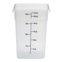 Transparentní polypropylenová nádoba na potraviny CamSquare, Cambro, 20,8 l, 20,8L, Průhledná, 256x310x(H)400mm