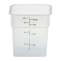 Transparentní polypropylenová nádoba na potraviny CamSquare, Cambro, 3,8 l, 3,8L, 185x185x(H)187mm