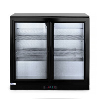 Zadní barová chladnička s dvojitými posuvnými dveřmi, Arktic, 197L, Černá, 220-240V/160W, 900x520x(H)865mm