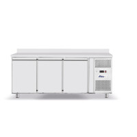 Třídveřový chladicí stůl s postranními jednotkami, Arktic, Profi Line, GN 1/1, 420L, 230V/400W, 1795x700x(H)879mm