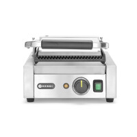 Kontaktní gril - single verze, HENDI, horní i spodní část vroubkovaná, 230V/1800W, 310x426x(H)510mm