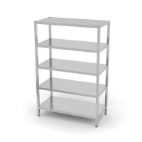 Skladovací regál, 5 plných políc, HENDI, 600x600x(H)1800mm