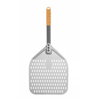 Lopata na pizzu s krátkou rukoväťou, perforovaná, štvorcová, HENDI, 300x660mm