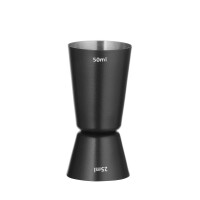 Barmanská mierka - jigger 25/50 ml, BarUp, Čierna, ⌀45x(H)86mm