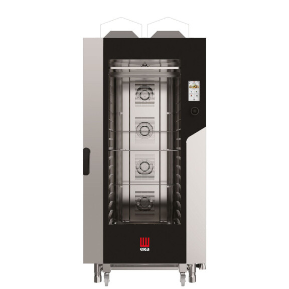 Konvektomat Millennial Touch Screen Bakery s automatickým umývacím systémom, 16× 600×400 mm – elektronické ovládanie, plynová, Tecnoeka, 230V/1450W, 3