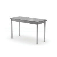 Centrálny stôl bez poličky – skrutkový, hĺbka 600 mm, HENDI, Kitchen Line, 1000x600x(H)850mm