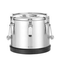 Nerezová termoska Kitchen Line na prepravu potravín, HENDI, Kitchen Line, 10L, Strieborná, ⌀300x(H)265mm