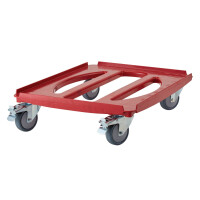 Vozík Camdolly na termoizolačné nádoby Cam GoBox 4060, Cambro, červený, Červená, 710x510x(H)167mm