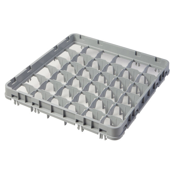 Nadstavec do košov full drop 500x500 mm sivý, model E1, Cambro, počet priehradiek: 36 (6x6), rozmery priehradky: 73x73 mm, Svetlošedá, 499x499x(H)51mm