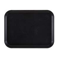 Tácka z polypropylénu na fast food, stredná, Cambro, čierna, Čierna, 300x410x(H)19mm